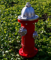 Statue décorative en résine en forme de poteau d'incendie, grande figurine rouge pour la décoration de jardin