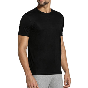 T-shirt homme oversize tendance en polyester, coton et rayonne, uni, col en V, personnalisable avec logo, pour promotion - Product Image 2
