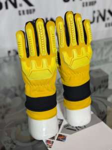 Gants résistants aux chocs Doublure HPPE et mécanicien TPR Niveau 5 Anti-coupure Anti-impact Construction Gants de sécurité tactiques - Product Image 2