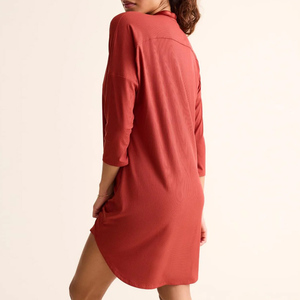 Camicie da <span class=keywords><strong>Notte</strong></span> a Maniche Lunghe per Donne, Camicie da <span class=keywords><strong>Notte</strong></span> con Bottoni in Jersey Modal, Abbigliamento da <span class=keywords><strong>Notte</strong></span> Organico per Donne - Product Image 6