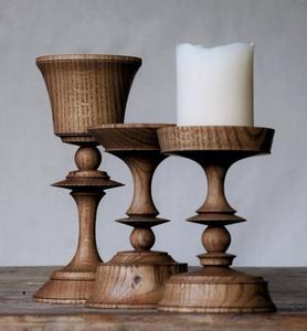 Bougeoir en bois pour centre de table à manger avec design traditionnel et décoration élégante pour événements - Product Image 5