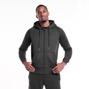 Sudadera con Capucha y Cremallera 100% Algodón para Hombre, Personalizable, con Cremallera Completa, de Algodón Básico - Product Image 1