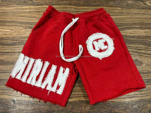 Custom High Street Hombres Vintage Sunfade Pantalones Cortos de Algodón Desgastado Apliques Parche Bordado Ácido Lavado Pantalones Cortos con Cordón - Product Image 2