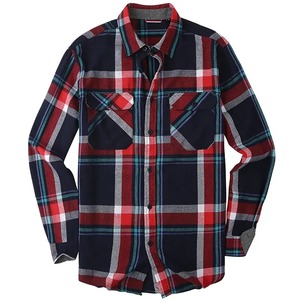 Wholesale <b>Flannel</b> <b>Shirts</b> Heavyweight <b>Oversized</b> Long Sleeve Thick Plaid <b>Flannel</b> <b>Shirt</b> For Men - Product Image 1