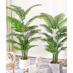 Arbre Faux plante <span class=keywords><strong>pour</strong></span> décoration intérieure et extérieure, Faux <span class=keywords><strong>palmier</strong></span> de noël 12 Carton Restaurants arbre géant <span class=keywords><strong>Pot</strong></span> en plastique couleur verte - Product Image 2