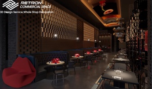 Juego de muebles de barra de mármol negro hecho a medida con diseño distintivo adecuado para fiestas y bares - Product Image 6