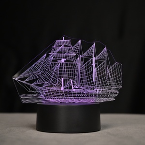 3DメッセージボードUSB長方形ベースDIYナイトライトウッドスタンドガラスLEDクリスタルボールギフトホーム装飾ナイトライト