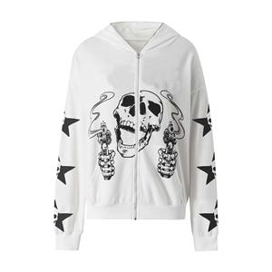 Streetwear conception personnalisée strass sweat à capuche femme surdimensionné poids lourd pull à capuche coton - Product Image 1