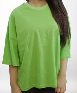 T-shirt décontracté à col rond pour femmes de fournisseurs bangladais écologiques Production en vrac avec décorations en diamant - Product Image 5