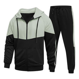 Ensemble de survêtement en polyester pour homme, fermeture éclair, respirant, léger, pour la salle de sport, le jogging, l'athlétisme, décontracté, veste - Product Image 1