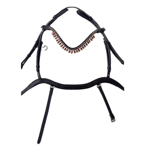 Brida Ajustable de Cuero Marrón de la Mejor Calidad para Caballo Islandés, Diseño Anatómico Cómodo con Cristales, Marca International - Product Image 1