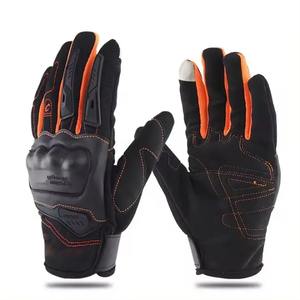 Gants de moto unisexes en cuir véritable avec logo personnalisé, gant de course de moto de meilleure gamme pour le sport, le cyclisme, qualité inégalée - Product Image 3