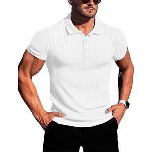 Hommes 100% coton respirant de haute qualité pour chemise broderie personnalisée à manches courtes doux tissu tricoté solide usine directe - Product Image 5
