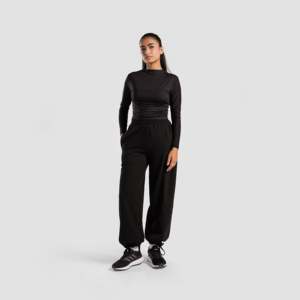 Pantalon de survêtement décontracté VolumeFit à jambes larges noir avec fonction respirante - Product Image 4