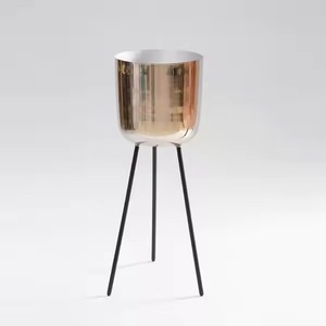 แจกันและกระถางดอกไม้โลหะขัดโบราณดีไซน์สวยงามของตกแต่งบ้านและของตกแต่งห้อง - Product Image 2