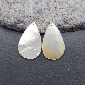 Vadrouille noire en coquillage naturel, perle blanche, pendentif en nacre, bijoux, barre de mode avec logo personnalisé - Product Image 1