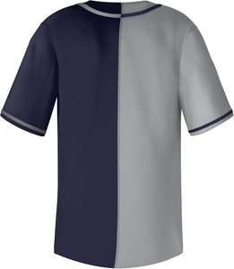 Maillot de baseball boutonné chemise de softball sublimée matériel personnalisé sergé numéro de nom brodé uniformes d'équipe coupe respirante - Product Image 6