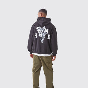 Sudadera con capucha de gran tamaño de lujo 500 600 GSM 100% algodón diseño de hombro caído de alta calidad de lana de peso pesado personalizado teñido liso para - Product Image 5