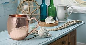 Handcrafted 100% Pure Copper 24 Ounce Moscow Mule <b>Mug</b> Extra <b>Large</b> with Modern Style Hammered Finish Copper Handle No Lining - Product Image 6