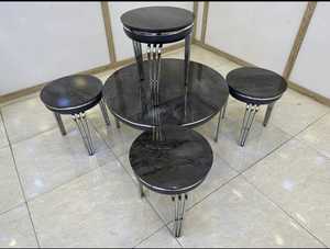 Table basse moderne convertible de style simple pour l'atelier de bureau à domicile ou le bar à domicile Meubles de salon durables en acier inoxydable - Product Image 5