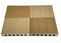 Planches de terrasse en composite WPC Eco-Line pour l'extérieur |   Plancher de terrasse creux de 4 m avec surface lisse et rainurée |   Kit complet de terrassement