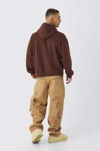 Sudadera con capucha personalizada con estampado de gran escala Boxy Renaissance para hombre, sudaderas con capucha personalizadas de mezcla de algodón, sudaderas básicas de gran tamaño para hombre - Product Image 6