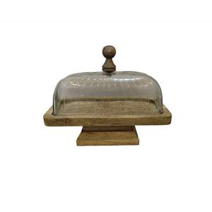 LuxeStore Boîte de rangement en aluminium avec base en bois et dessus Design élégant et durable pour la maison et le bureau - Product Image 2