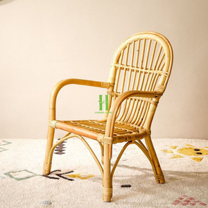 Sillón de Ratán Estilo Mid-Century, Marrón y Negro, para Sala de Estar, Nueva Colección de Muebles para Niños de HNH Craft - Product Image 6