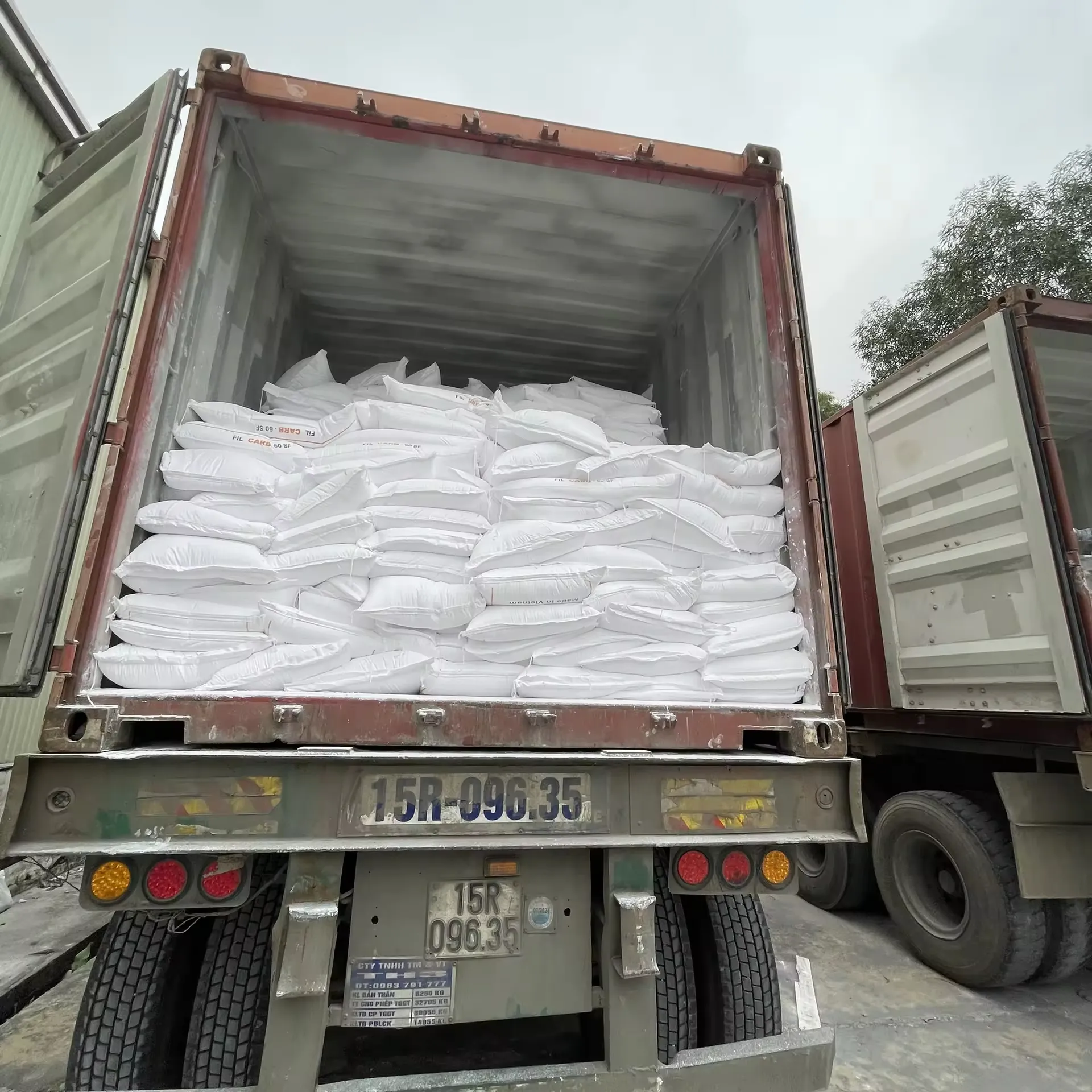 Poudre de carbonate de calcium naturel enduit de calcaire blanc CaC03 à bas prix du fournisseur du Vietnam