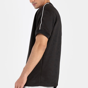 Camiseta de manga corta de gran tamaño para hombre 2025, marca de moda Hip Hop de calle alta, 100% algodón, ajuste Regular, sarga transpirable de secado rápido - Product Image 3