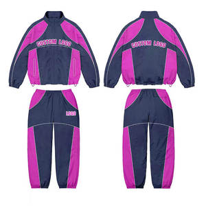 Survêtement coupe-vent en polyester personnalisé pour hommes Ensemble short et coupe-vent Ensemble short et vestes coupe-vent à fermeture éclair - Product Image 3