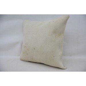 Almohada de lana de retazos Beige Toile, cojín decorativo Vintage de 20x20 pulgadas para sofá, ropa de cama, decoración rústica/primitiva tejida portátil - Product Image 3