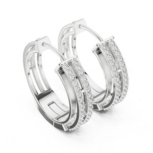 ต่างหูเจ้าสาวสำหรับผู้หญิง ทำจากทองคำ 14K สีเหลือง ประดับเพชรทรงกลมที่ได้รับการรับรองจากศูนย์วิจัย เพชรเลี้ยงในห้องปฏิบัติการ ของขวัญวันครบรอบแต่งงานสุดหรู ดีไซน์สวยสง่างาม - Product Image 2