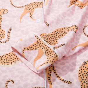 Custom <b>Women</b> Loungewear Sleepwear <b>Pajamas</b> Pants Set Spring Autumn Leopard Printed Shirt <b>Pajama</b> Set - Product Image 5