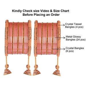 Joyería de fabricante indio, brazaletes de Metal brillante, diamantes de imitación, cristal, colgante nupcial, brazalete Jhumka, conjunto de joyería india para mujer - Product Image 4