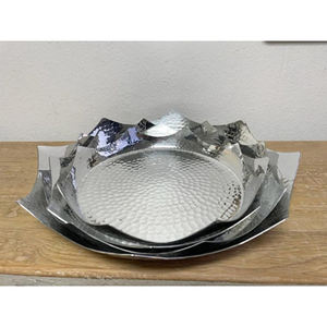 Plateau élégant en métal argenté avec poignées, plateau élégant et durable pour servir des aliments, du thé et des coins de créateurs d'affichage à domicile, meilleurs prix - Product Image 2