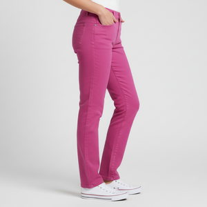 Alta calidad 100% algodón sarga sólido Casual ODM pantalones tela transpirable 240gsm tejido lavado técnica para mujeres - Product Image 4