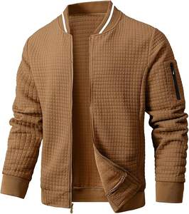 เสื้อแจ็คเก็ตวาร์ซิตี้ผู้ชาย คอตั้ง ผ้าขนสัตว์เคลือบบางเบา คุณภาพสูง ดีไซน์ทันสมัย ผลิตในปากีสถาน ปี 2024 สำหรับฤดูหนาว - Product Image 1