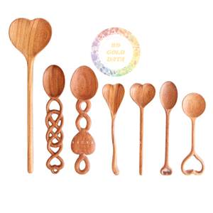 Vente en Gros de Cuillère en Bois de Bambou Vintage Ustensile de Cuisine Fait Main avec Logo Sculpté - Product Image 2