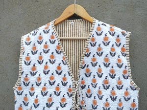 เสื้อกั๊กผ้าฝ้ายสไตล์วินเทจสำหรับผู้หญิงเสื้อกั๊กแขนกุดปักลายดอกไม้สวยงามสำหรับฤดูหนาวเหมาะเป็นของขวัญวันหยุด - Product Image 2