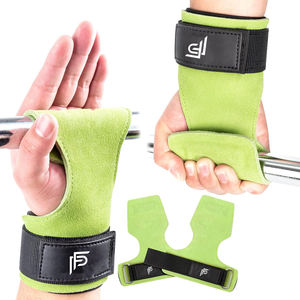 Paire de sangles de poignet en cuir de vachette pour l'entraînement d'haltérophilie de gymnastique comprend 1 paire de dragonne d'entraînement pour l'entraînement - Product Image 1