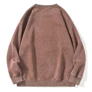 Fabricant personnalisé de sweats à capuche en coton mélangé épais pour homme, sweat-shirt de base lavé à l'acide, pull-over pour hommes en détresse - Product Image 6