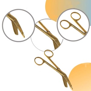 Tijeras para Vendajes Manuales de 14 cm, Juego de Pinzas para Apósitos, Acero Inoxidable, Lister, Primeros Auxilios, Uso Hospitalario, Instrumentos Médicos - Product Image 4