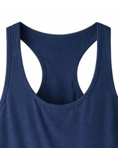 Débardeur dos nageur bleu marine personnalisé pour femme, sans manches, col rond, extensible et doux, idéal pour l'entraînement, le fitness, la gym et l'été - Product Image 6