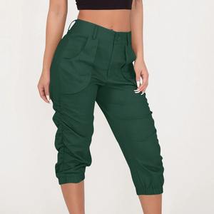 Pantalones recortados de verano para mujer Pantalones cargo para mujer Pantalones recortados Harem Jogging Beam Foot Fitness Multi-bolsillo, pantalones para exteriores - Product Image 5