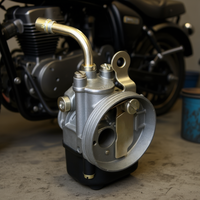 Nouveau carburateur en aluminium Pinasco SHA 13-13 pour système d'alimentation de scooter, fabriqué en Italie, avec joint inclus