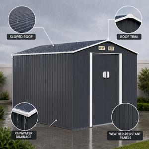 <span class=keywords><strong>Garage</strong></span> extérieur moderne préfabriqué <span class=keywords><strong>en</strong></span> acier galvanisé, abri à <span class=keywords><strong>double</strong></span> porte, bâtiment de stockage métallique, entrepôt, maison conteneur, villa - Product Image 3