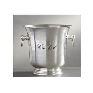 Porta Cubitera de Metal, Enfriador de Vino Grande de Latón, Centro de Mesa con Acabado Antiguo para Comedor - Product Image 6