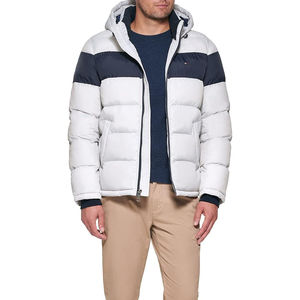 Veste d'hiver extérieure pour hommes personnalisée imperméable et coupe-vent en duvet à bulles avec toile brillante manteaux à bulles chauds et rembourrés - Product Image 4