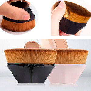 แปรงแต่งหน้าแบบแบนสำหรับรองพื้นชนิดน้ำ ด้ามไม้ ขนแปรงสังเคราะห์คุณภาพนุ่ม แปรงเดี่ยวสำหรับคอนทัวร์ใบหน้า - Product Image 2